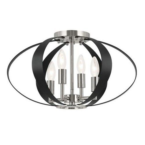 Cecil Polished Nickel Flush Mount Light by Kichler Lighting