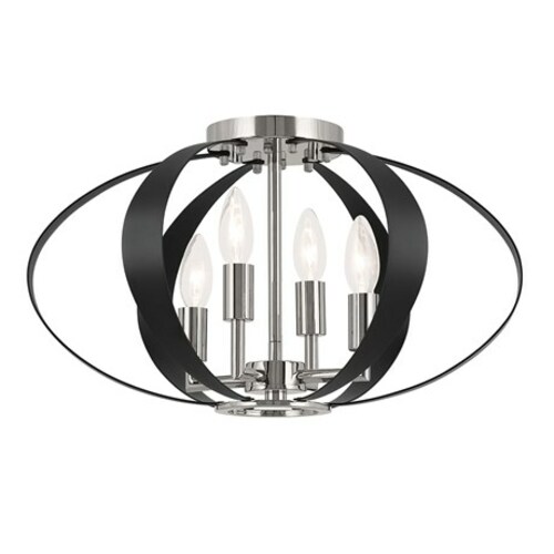 Kichler Lighting Cecil Polished Nickel Flush Mount Light by Kichler Lighting 52588PN