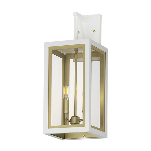 Maxim Lighting Neoclass White & Gold Outdoor Wall Light by Maxim Lighting 30055CLWTGLD