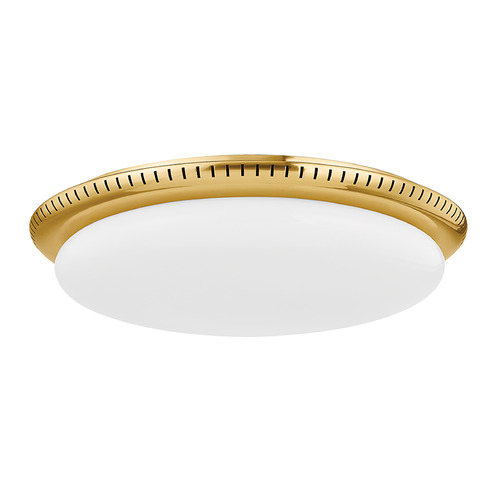 Hudson Valley Lighting North Castle Aged Brass LED Flushmount Light