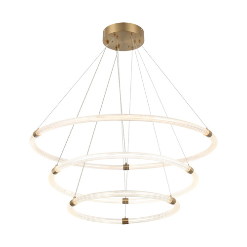 Matteo Lighting Inkara Aged Gold Brass LED Pendant Light