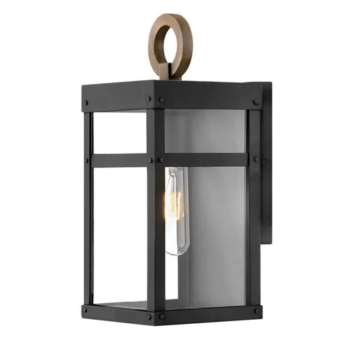 Hinkley Porter 13-Inch LED Outdoor Wall Light in Black & Bronze by Hinkley 2806BK-LL