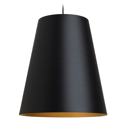 Gunnar LED Pendant in Black & Satin Gold by Visual Comfort Modern