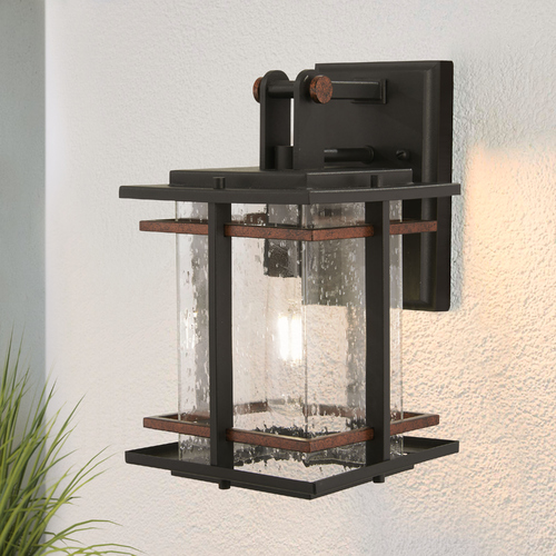 Minka Lavery San Marcos Black with Antique Copper Outdoor Wall Light by Minka Lavery 72491-68
