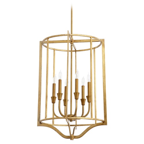 Quorum Lighting Marquee Gold Leaf Pendant by Quorum Lighting 6814-6-74