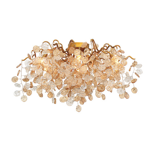 Campobasso 28-Inch Flush Mount in Antique Gold by Eurofase Lighting