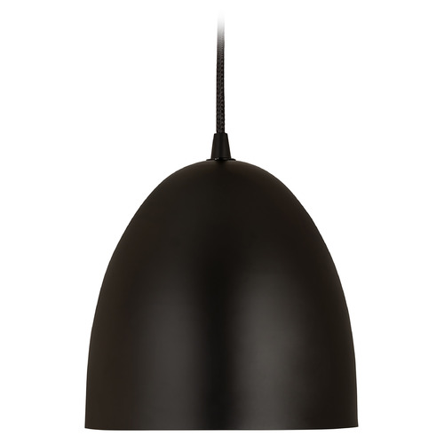 Z Studio Dome Satin Black Mini Pendant by Z-Lite