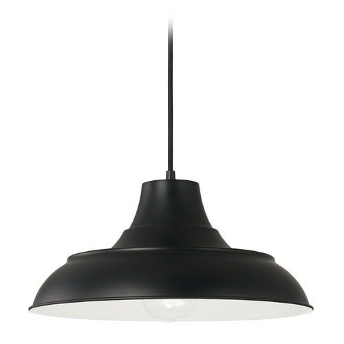 Jones 15-Inch Pendant in Matte Black by HomePlace
