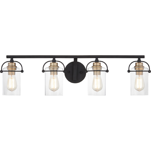 Quoizel Lighting Emerson Bathroom Light in Matte Black by Quoizel Lighting EMR8604MBK