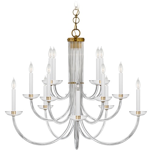 Visual Comfort Signature Collection Aerin Wharton Chandelier in Antique Brass by Visual Comfort Signature ARN5116HABCG