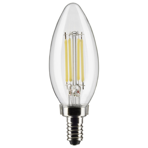 Satco Lighting 5.5W B11 E12 Base Clear LED Light Bulb in 3500K by Satco Lighting S21275