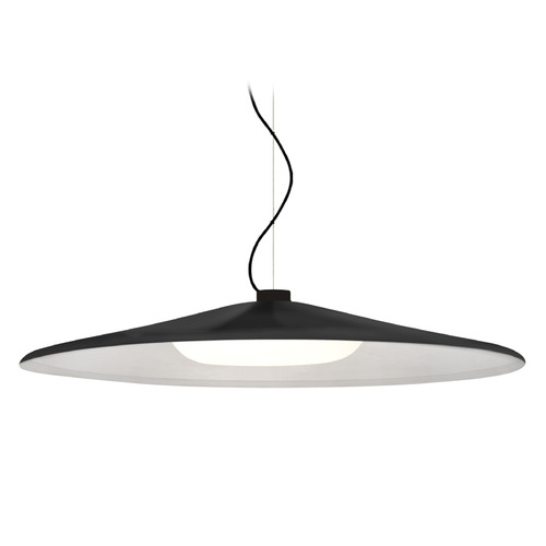 Besa Lighting Besa Lighting Swan Black LED Pendant Light with Coolie Shade 1KX-SWANBK-LED-BK