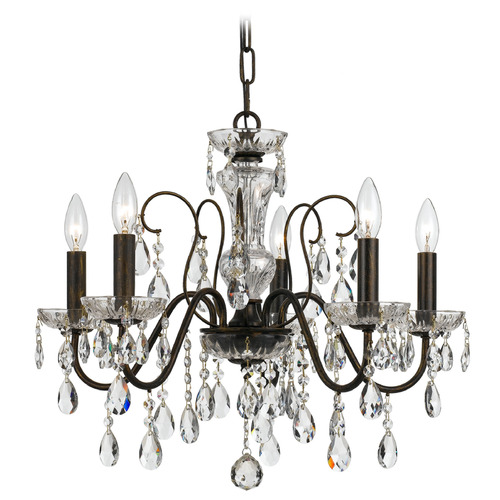 Crystorama Lighting Butler English Bronze Crystal Chandelier