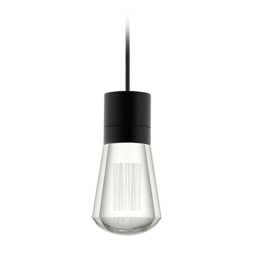 Alva LED Warm Dim Mini Pendant in Black by Visual Comfort Modern