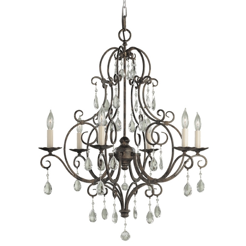 Chateau 6-Light Chandelier in Mocha Bronze by Generation Lighting