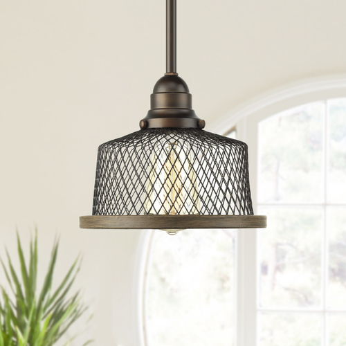 Progress Lighting Tilley Antique Bronze Mini Pendant by Progress Lighting P500078-020