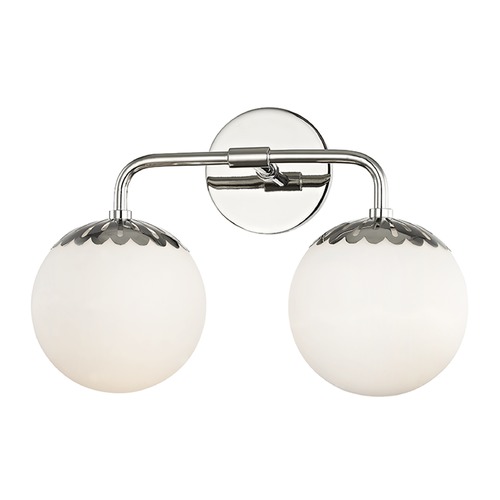 Paige Polished Nickel Bathroom Light by Mitzi by Hudson Valley