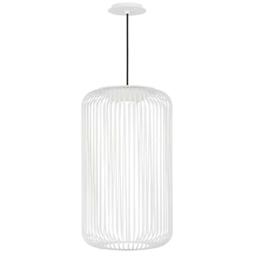 Kai 1 LED Pendant in Matte White by Visual Comfort Modern