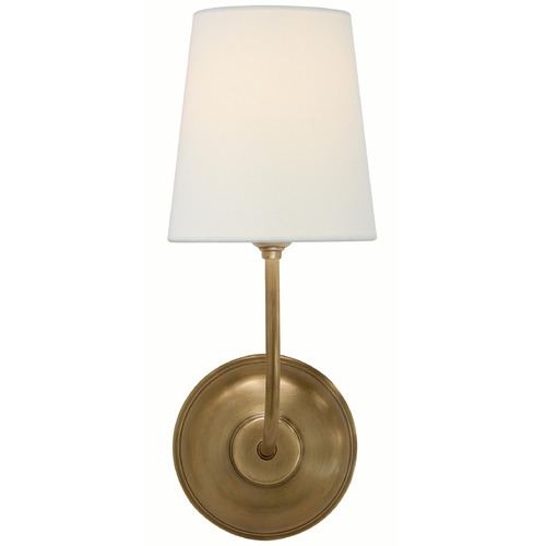 Visual Comfort Signature Collection Thomas O'brien Vendome Hand-Rubbed Antique Brass Sconce