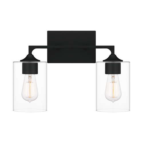 Quoizel Lighting Prescott Matte Black Bathroom Light by Quoizel Lighting PRC8616MBK