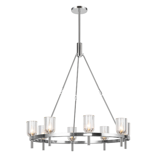 Alora Lighting Lucian 36-Inch Chandelier in Polished Nickel by Alora Lighting CH338836PNCC