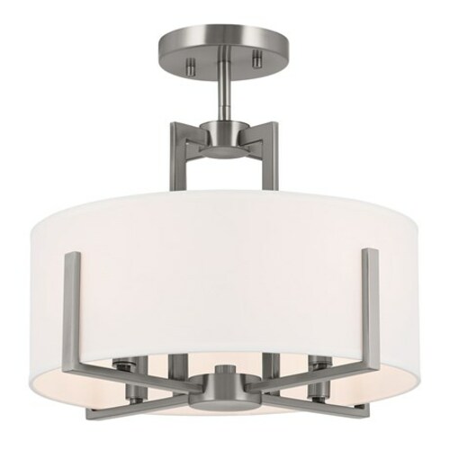 Kichler Lighting Malen Classic Pewter Semi-Flush Mount Light by Kichler Lighting 52591CLP