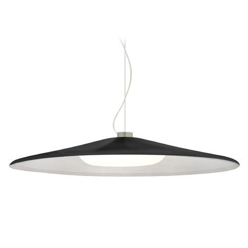 Besa Lighting Besa Lighting Swan Satin Nickel LED Pendant Light with Coolie Shade 1KX-SWANBK-LED-SN