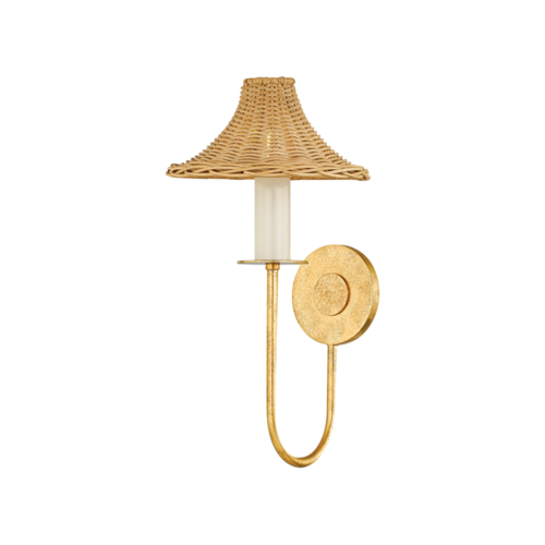 Mitzi by Hudson Valley Twila Wall Sconce in Vintage Gold Leaf by Mitzi by Hudson Valley H868101-VGL