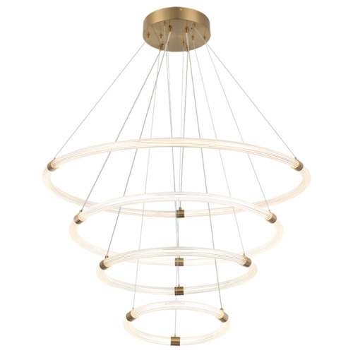 Matteo Lighting Inkara Aged Gold Brass LED Pendant Light