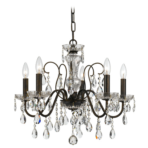 Crystorama Lighting Butler English Bronze Crystal Chandelier