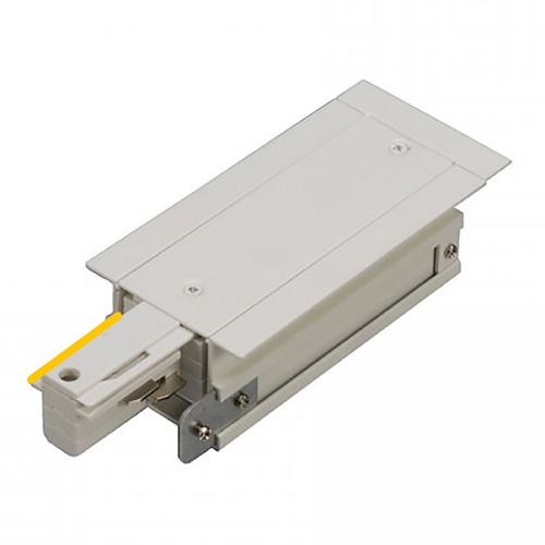 WAC Lighting Track Live End Connector Flanged Right Polarity by WAC Lighting WEDR-RT-WT