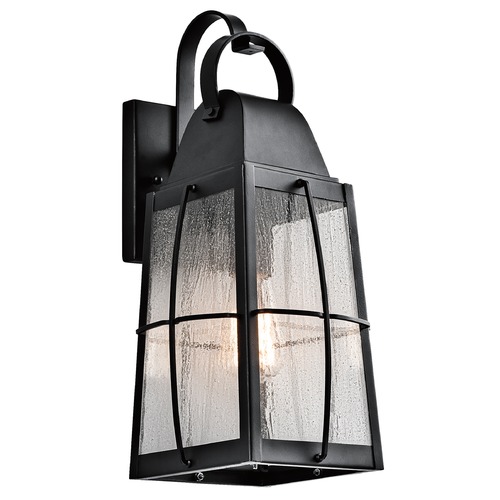 Tolerand 17.75-Inch Textured Black Outdoor Wall Light by Kichler Lighting