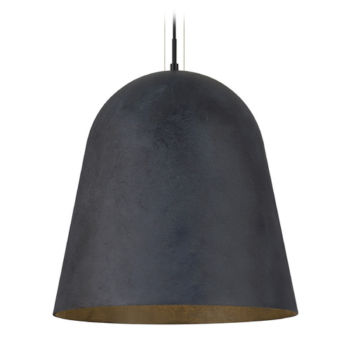 Fett LED Pendant in Weathered Zinc by Visual Comfort Modern