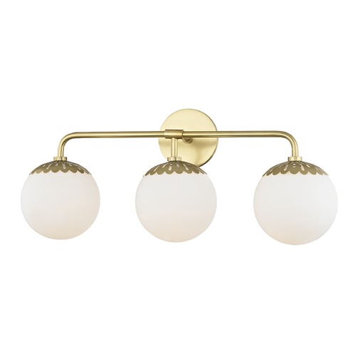 Paige Aged Brass Bathroom Light by Mitzi by Hudson Valley