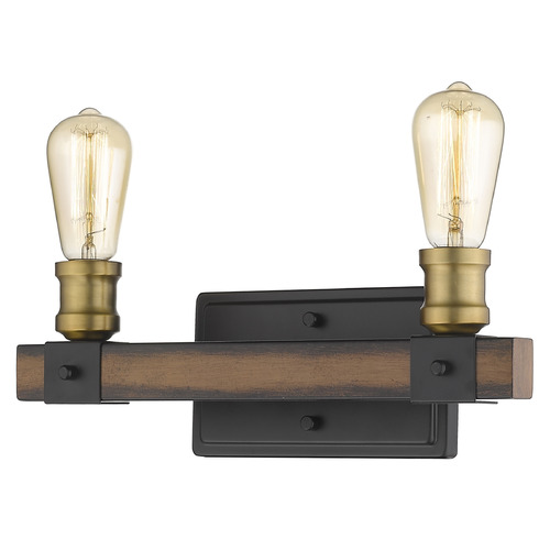 Z-Lite Kirkland Rustic Mahogany Bathroom Light by Z-Lite 472-2V-RM