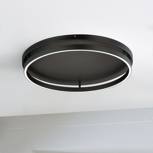 Groove 24.50-Inch LED Flush Mount in Black by ET2 Lighting