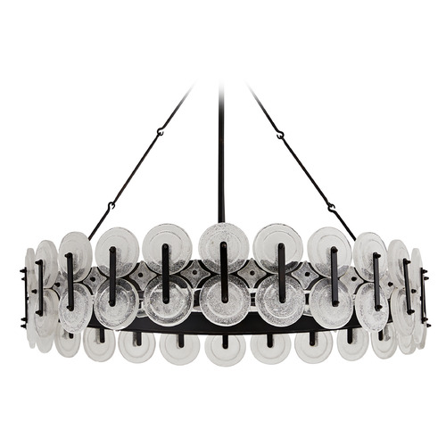 Rondelle 31-Inch Chandelier in Blackened Iron by Arteriors Home