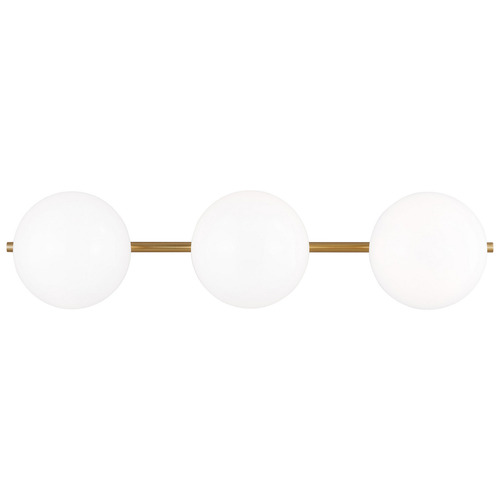 Visual Comfort Studio Collection Ellen Degeneres Lune Burnished Brass LED Vertical Bathroom Light