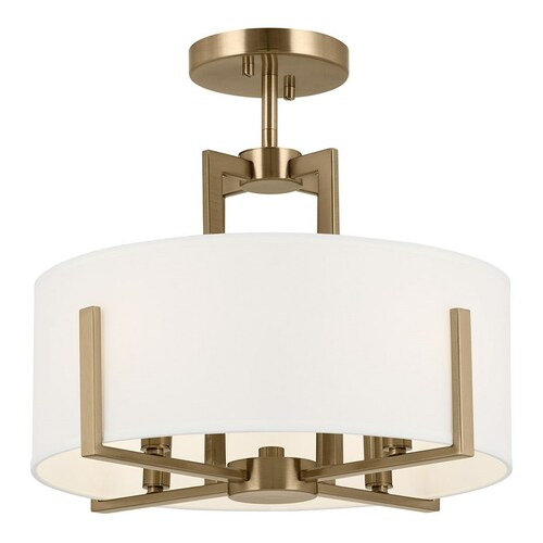 Kichler Lighting Malen Champagne Bronze Semi-Flush Mount Light by Kichler Lighting 52591CPZ