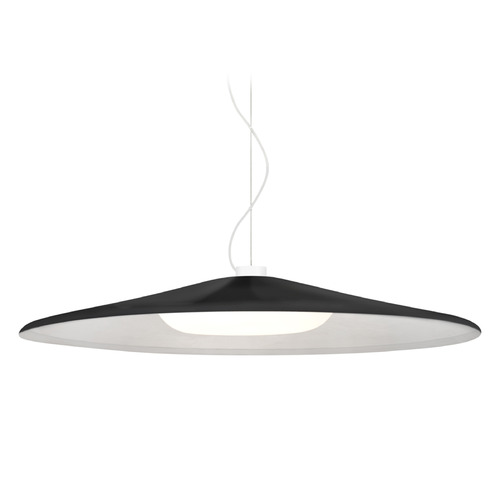 Besa Lighting Besa Lighting Swan White LED Pendant Light with Coolie Shade 1KX-SWANBK-LED-WH