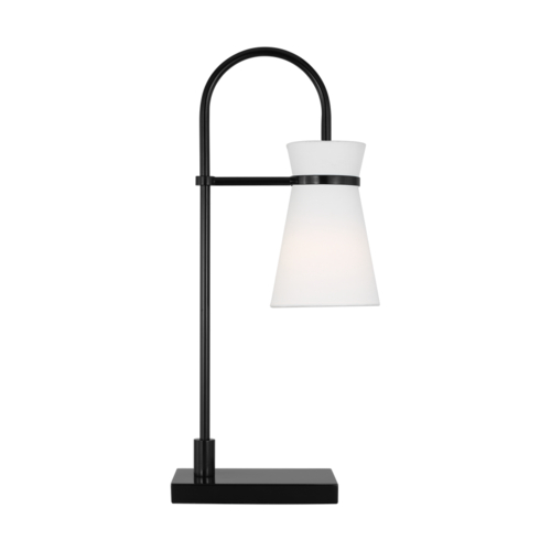 Binx Medium Task Table Lamp in Black by Visual Comfort Studio