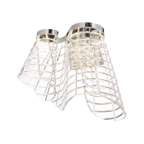 Tartan 3CCT LED Wall Sconce in Polished Chrome by ET2 Lighting