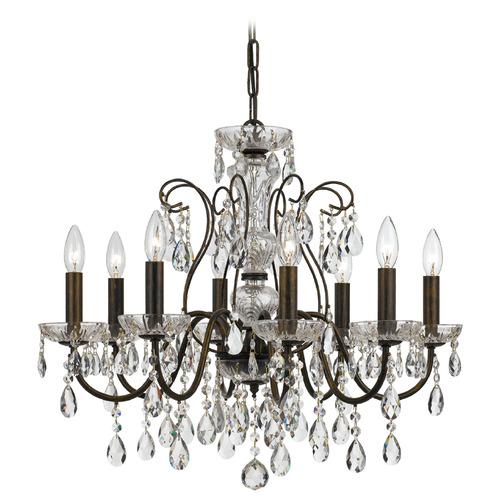 Crystorama Lighting Crystorama Lighting Butler English Bronze Crystal Chandelier 3028-EB-CL-S
