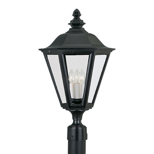 Brentwood Post Light in Black by Generation Lighting