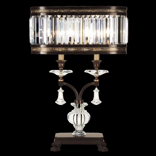 Fine Art Lamps Eaton Place Rustic Iron Table Lamp with Oval Shade