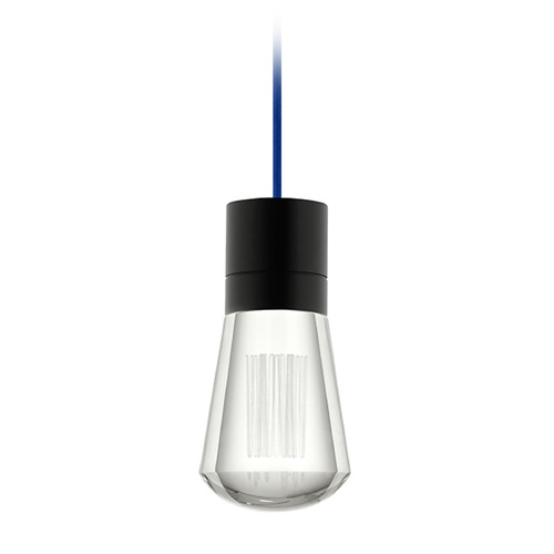 Visual Comfort Modern Collection Alva LED Warm Dim Mini Pendant in Black by Visual Comfort Modern 700TDALVPMCUB-LEDWD