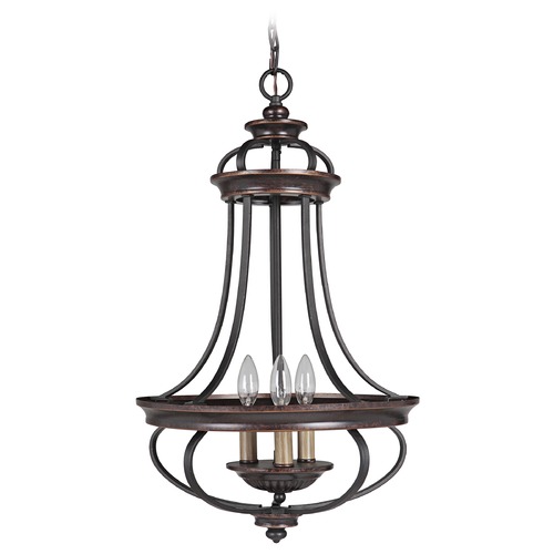 Craftmade Lighting Stafford 16-Inch Aged Bronze & Textured Black Pendant by Craftmade Lighting 38733-AGTB