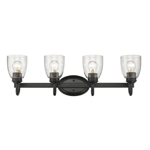 Golden Lighting Parrish 4-Light Bath Light in Black by Golden Lighting 8001-BA4 BLK-SD