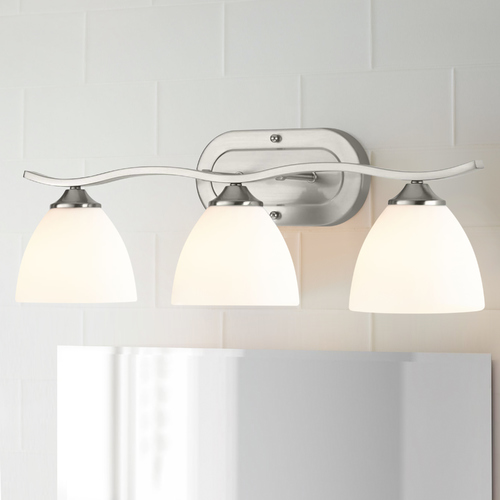 Progress Lighting Laird Brushed Nickel 3-Light Bathroom Light by Progress Lighting P300097-009