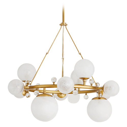 Troon 36-Inch Round Chandelier in Antique Brass by Arteriors Home